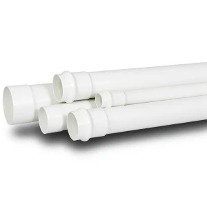 UPVC Plastic Pipe for Sewerage Systems PN 12.5 Bar Outside Diameter 63 mm Thickness 3.8 mm White Color