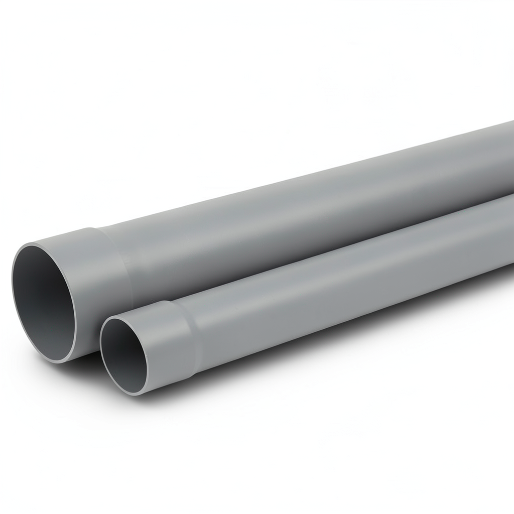UPVC Plastic Pipe PN 12.5 Bar 40 mm OD Thickness 2.4 mm Gray