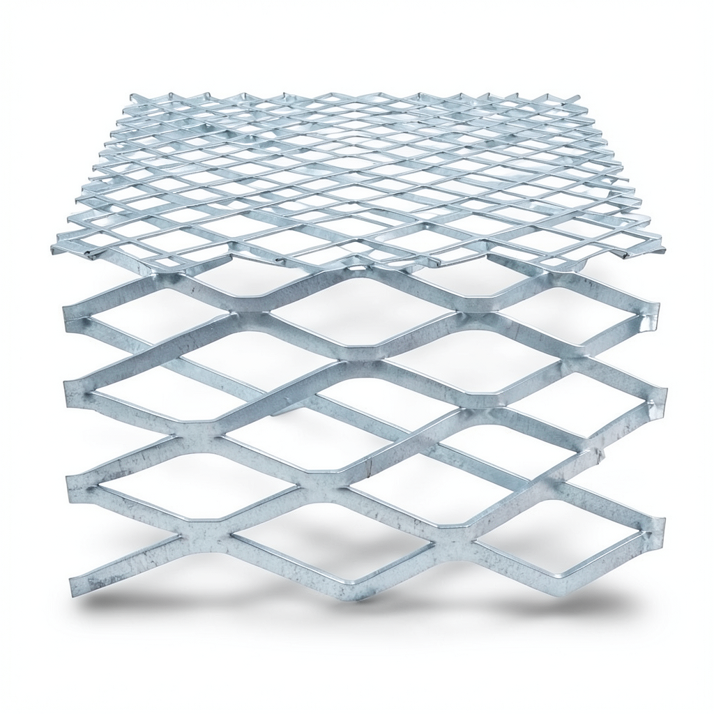 Galvanised Steel Expanded Metal Mesh Bahri 2.3 mm Thickness 2.44 m Width 2 m Length