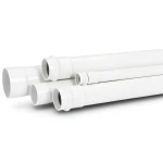 أنابيب بلاستيك UPVC لأنظمة الصرف الصحي ضغط 12.5 بار قطر خارجي 40 مم سماكة 2.4 مم لون أبيض