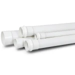 مواسير UPVC لأنظمة الصرف الصحي ضغط PN 12.5 بار قطر خارجي 75 مم سمك 4.5 مم لون أبيض