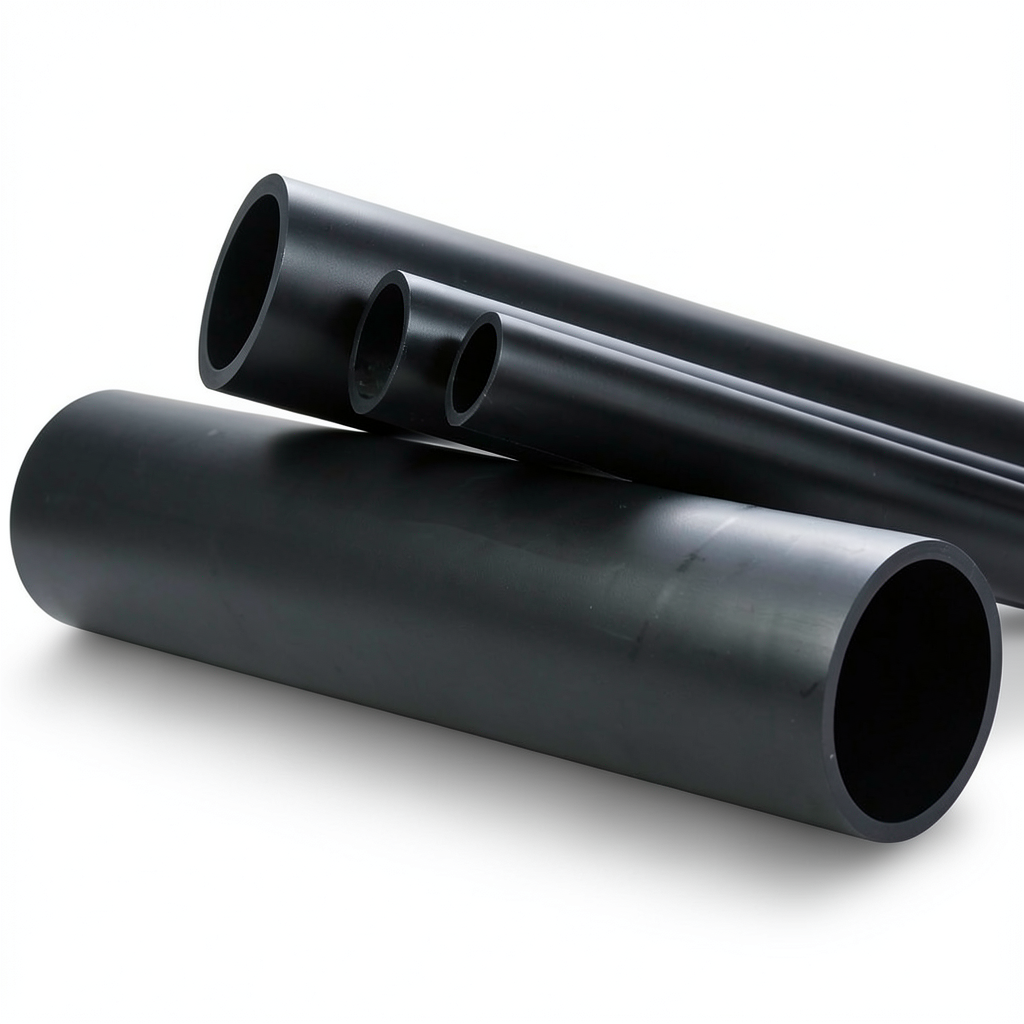 انابيب بلاستيك HDPE ضغط اسمي 3.2 بار PE 80 قطر خارجي 450 ملم SDR 33 لون اسود