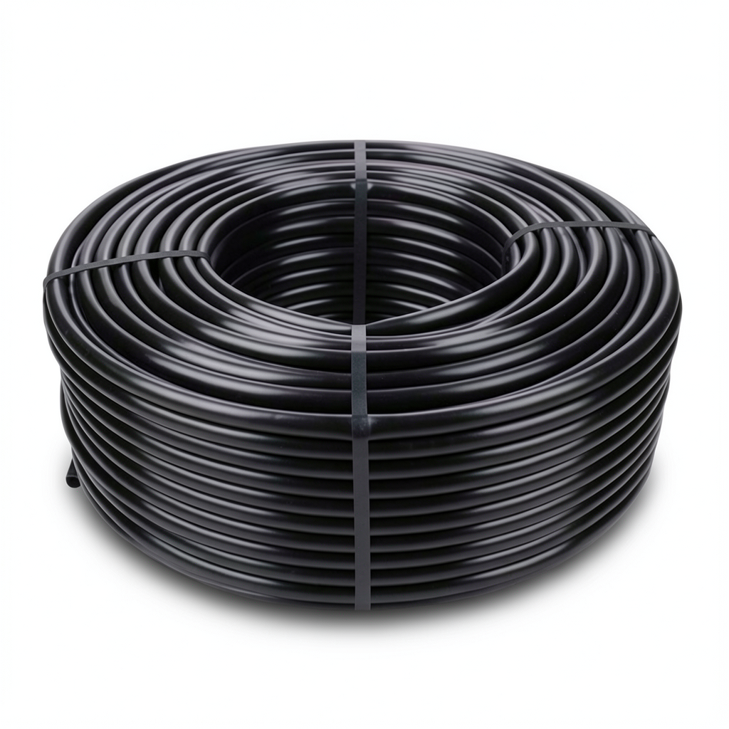 لفة أنابيب بلاستيك HDPE ضغط اسمي 10 بار SDR 11 PE 80 قطر خارجي 90 مم أسود