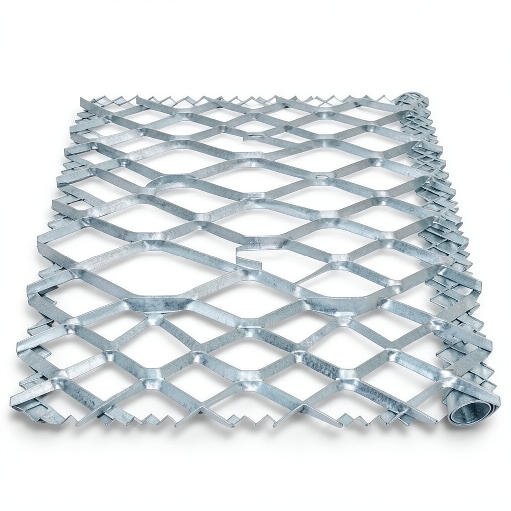Galvanised Steel Expanded Metal Mesh Bahri Thickness 1.7 mm Width 2.44 m Length 3 m