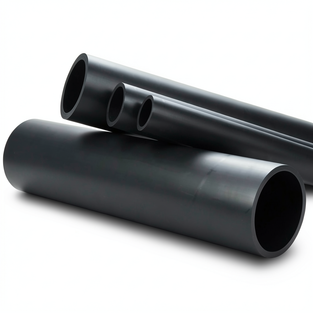 مواسير بلاستيك HDPE ضغط 10 بار PE 80 قطر خارجي 160 مم لون أسود
