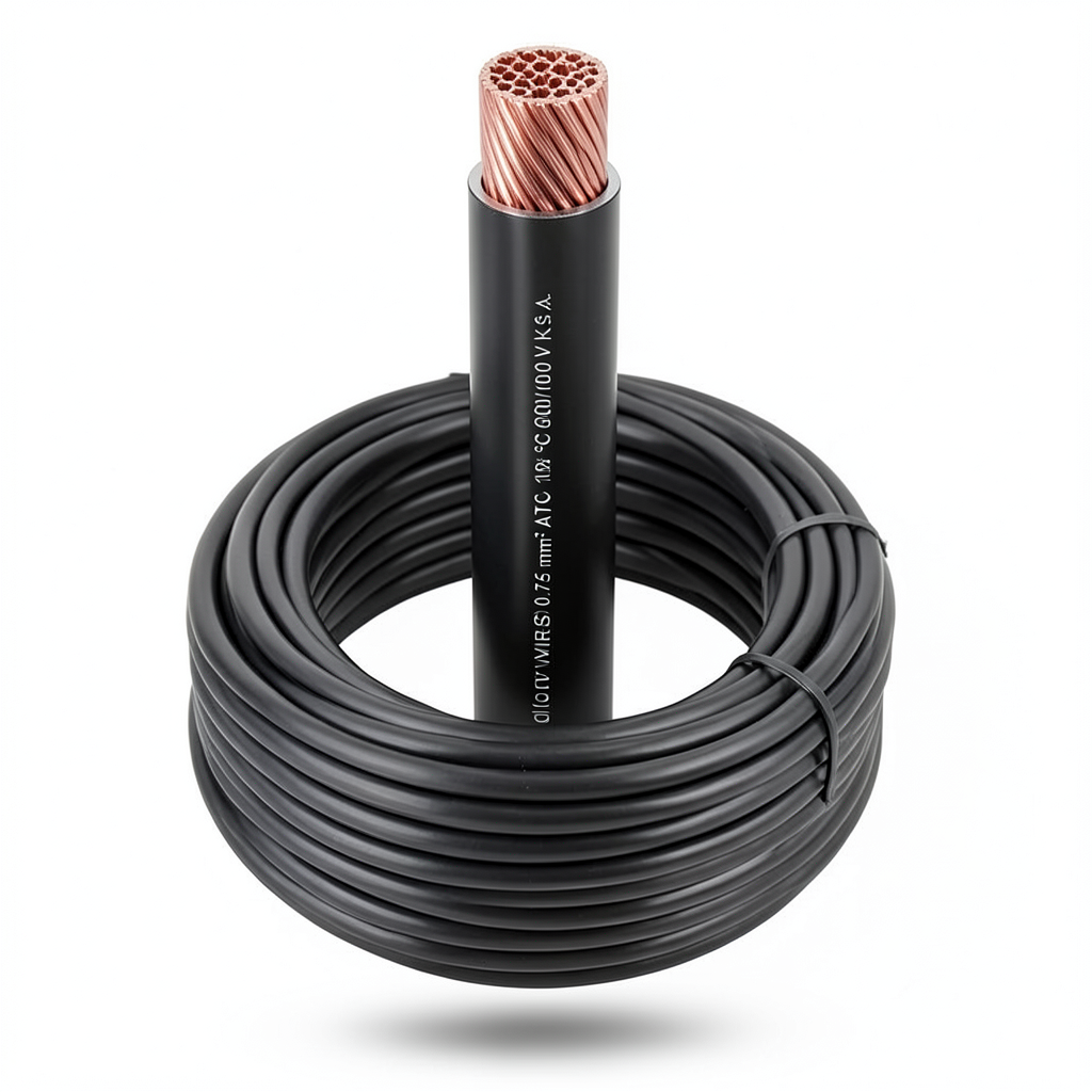 Flexible Tinned Copper Electrical Wire 120mm² 600/1000V PVC Insulated Black | Al Fanar