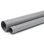 مواسير UPVC لأنظمة الصرف الصحي ضغط 12.5 بار قطر خارجي 75 ملم سماكة 4.5 ملم لون رمادي