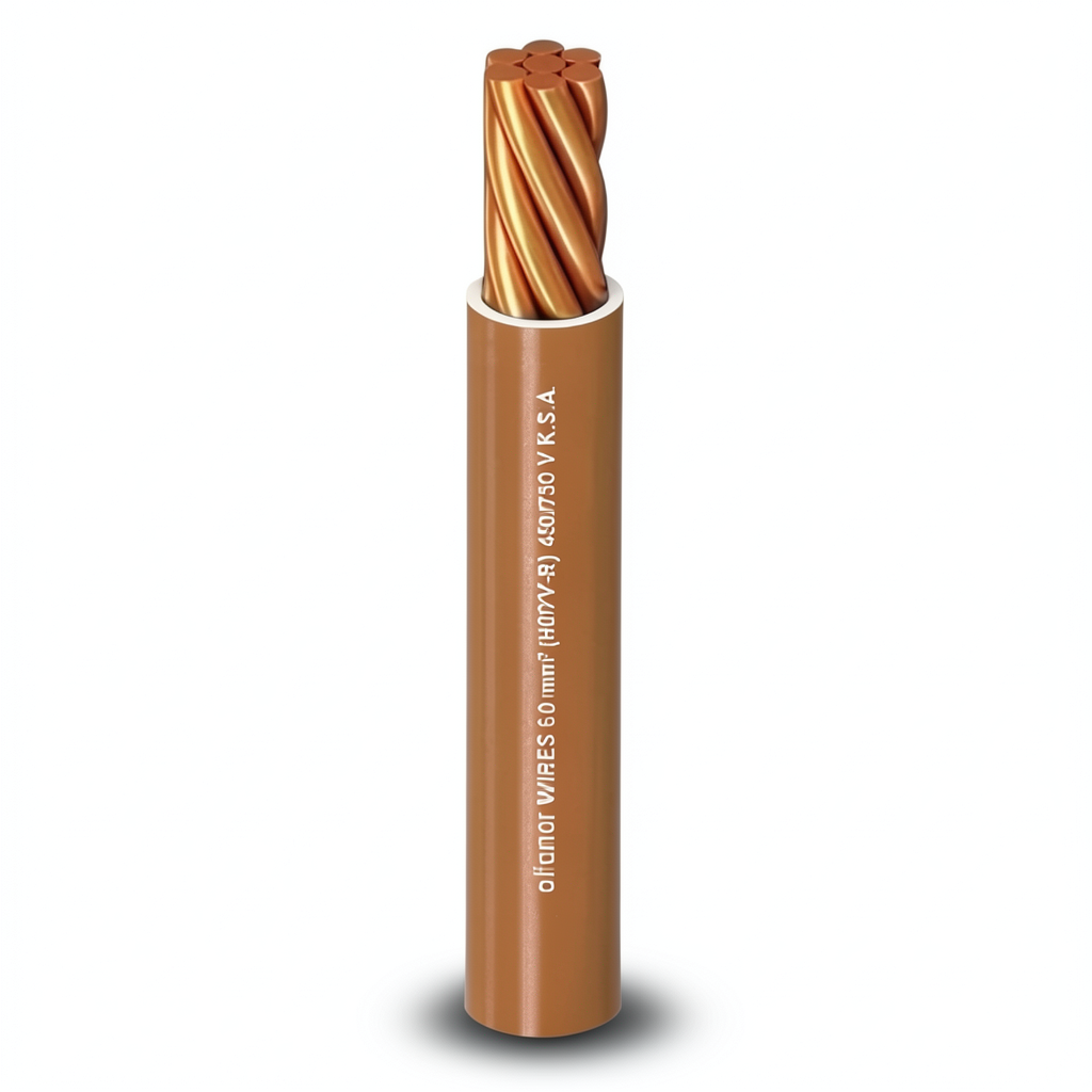 Stranded Electric Wire 450/750V Copper Conductor PVC Insulation 6mm2 300ft | Al Fanar