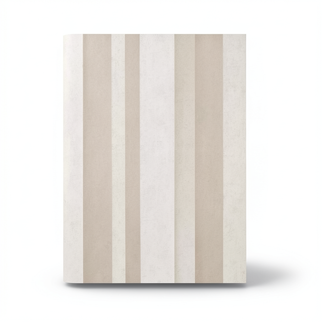 Italian Wallpaper Striped Design Beige Color, Size 10mx0.53m, Model 225020VE