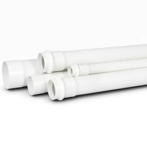 مواسير UPVC لأنظمة الصرف الصحي ضغط PN 12.5 بار قطر خارجي 75 مم سمك 4.5 مم لون أبيض