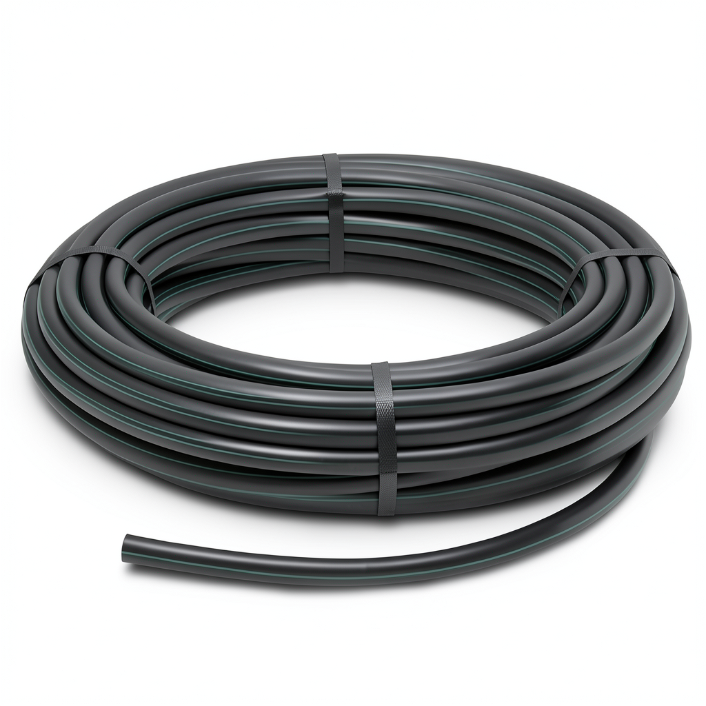 لفة أنابيب HDPE ضغط 10 بار PE 80 قطر خارجي 75 مم SDR 13.6 لون أسود