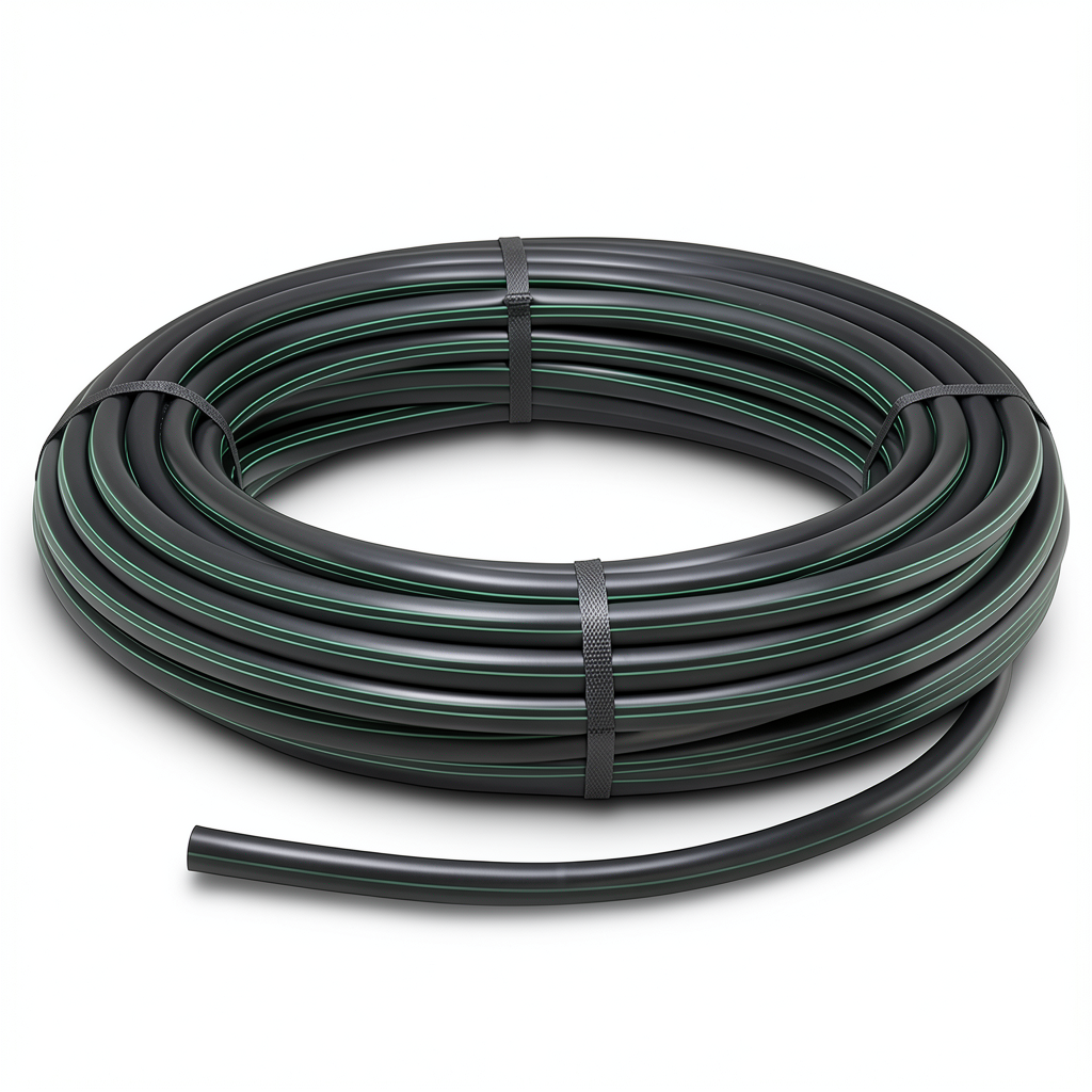 لفة أنابيب HDPE ضغط 10 بار [PE 80] قطر خارجي 140 مم SDR 13.6 لون أسود