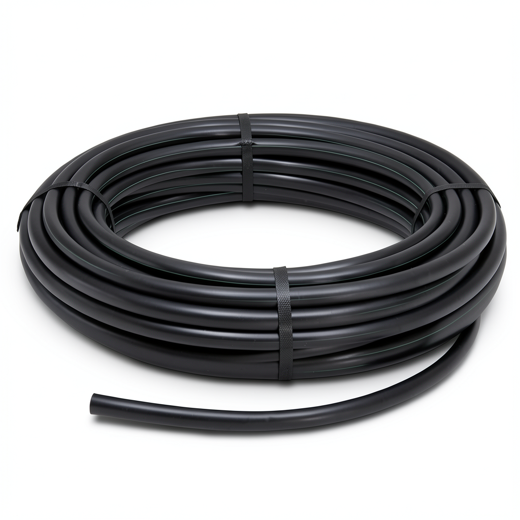 لفة أنابيب HDPE ضغط 12.5 بار PE 80 قطر خارجي 20 مم SDR 11 لون أسود
