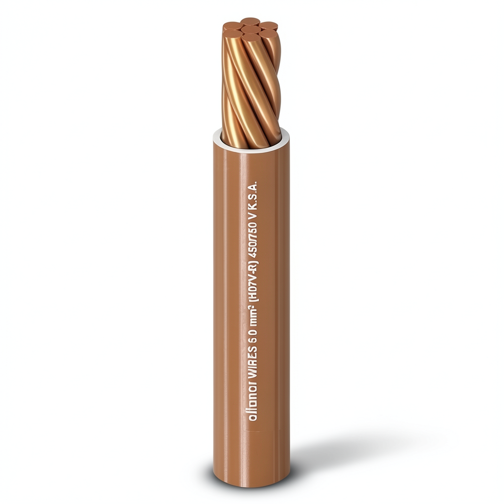 Stranded Electric Wire 450/750V Copper Conductor PVC Insulation 6mm2 300ft | Al Fanar