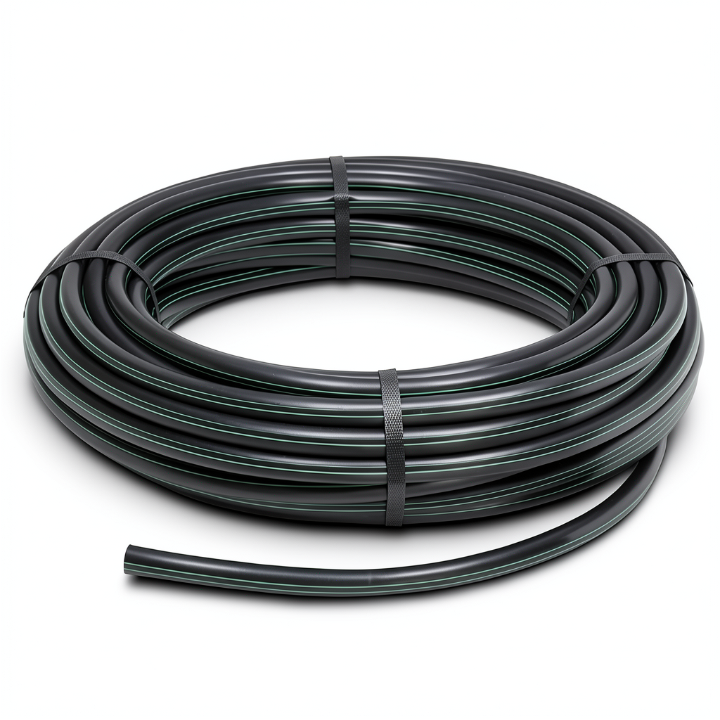 HDPE Coil Pipe Pressure 10 Bar PE 80, Size OD 75 mm SDR 13.6, Black