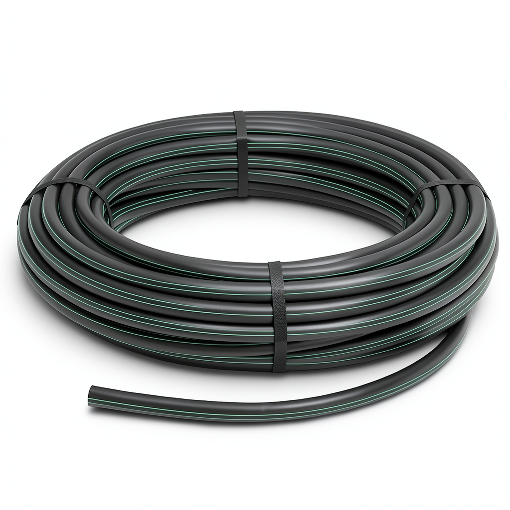 لفة أنابيب بلاستيك HDPE ضغط 12.5 بار PE 80 قطر خارجي 32 مم SDR 11 لون أسود