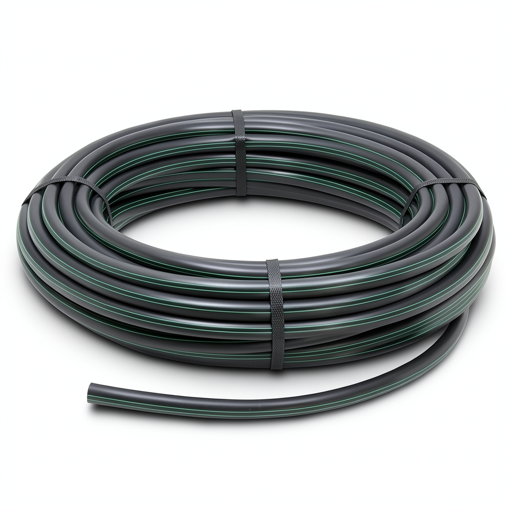لفة أنابيب HDPE ضغط 12.5 بار PE 80 قطر خارجي 50 مم SDR 11 لون أسود