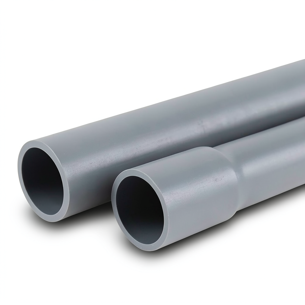 UPVC Pipes Sewage/Drainage System 140 mm Size, 3.5 mm Thickness, Gray