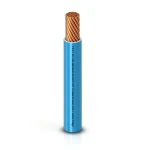 كابل نحاس THHN/THWN معزول PVC 105°C مقاس 2.08 مم² قطر 2.9 مم 600 فولت طول 300 قدم أزرق | شركة الفنار