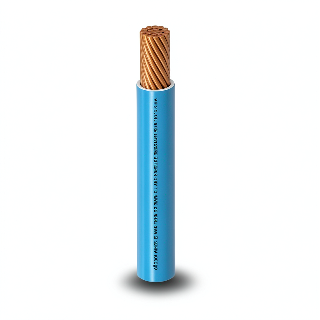 THHN/THWN Copper Cable PVC 105°C Insulation 3.31 mm² 3.4 mm Diameter 600 Volt 300 Feet Blue | Al Fanar