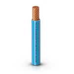 كابل نحاس THHN/THWN عزل PVC 105°C مقاس 5.26 مم² قطر 4.2 مم 600 فولت طول 300 قدم أزرق PVC 105 | شركة الفنار