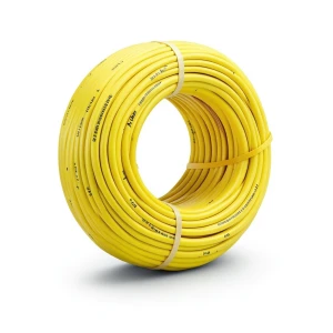كابل نحاس THHN/THWN معزول PVC 105°C مقاس 2.08 مم² 600 فولت طول 500 قدم أصفر | شركة الفنار