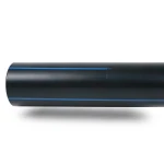 مواسير HDPE ضغط 3.2 بار PE 80 قطر خارجي 800 مم سمك 24.5 مم لون اسود