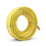 كابل نحاس THHN/THWN معزول PVC 105°C مقاس 0.82 مم² 600 فولت طول 500 قدم لون أصفر | شركة الفنار