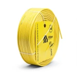 كابل نحاس THHN/THWN معزول PVC 105°C مقاس 1.31 مم² قطر 2.5 مم 600 فولت طول 500 قدم أصفر | شركة الفنار