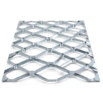 Galvanised Steel Expanded Metal Mesh Bahri Thickness 2.7 mm Width 2.44 m Length 5 m