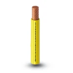 كابل نحاس THHN/THWN معزول PVC 105°C مقاس 2.08 مم² قطر 2.9 مم 600 فولت طول 500 قدم لون أصفر | شركة الفنار