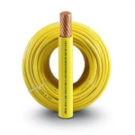 كابل نحاس THHN/THWN معزول PVC 105°C مقاس 5.26 مم² 600 فولت طول 500 قدم أصفر | شركة الفنار