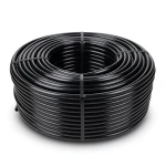 لفة أنابيب بلاستيك HDPE ضغط اسمي 10 بار SDR 11 PE 80 قطر خارجي 90 مم أسود