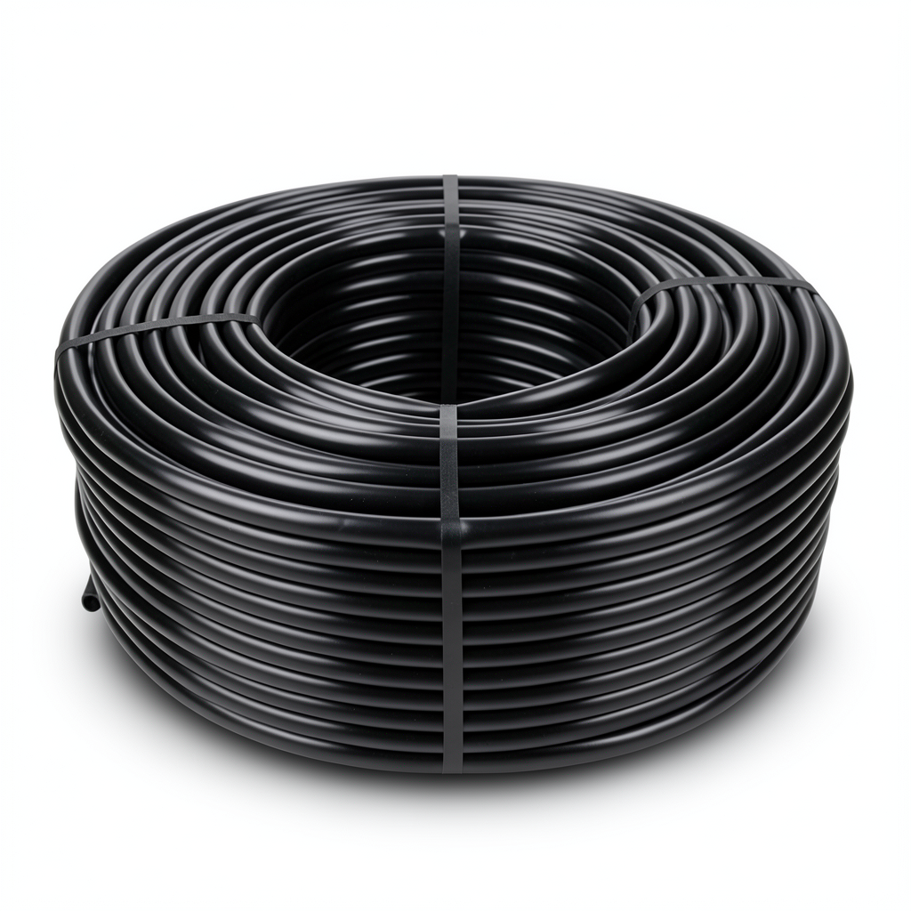 لفة أنابيب بلاستيك HDPE ضغط اسمي 10 بار SDR 11 PE 80 قطر خارجي 90 مم أسود