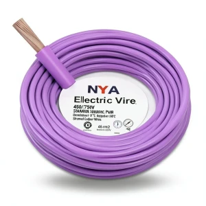 سلك كهرباء 16 مم2 NYA 450/750 فولت، نحاس مجدول، معزول PVC 90°C، بنفسجي | شركة كابلات الشرقية للصناعة