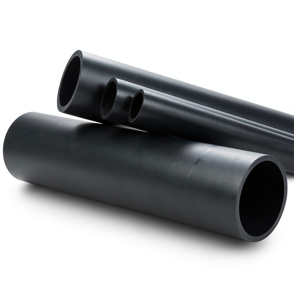 High Density Polyethylene Pipe PN 10 Bar PE 80 180 mm Black