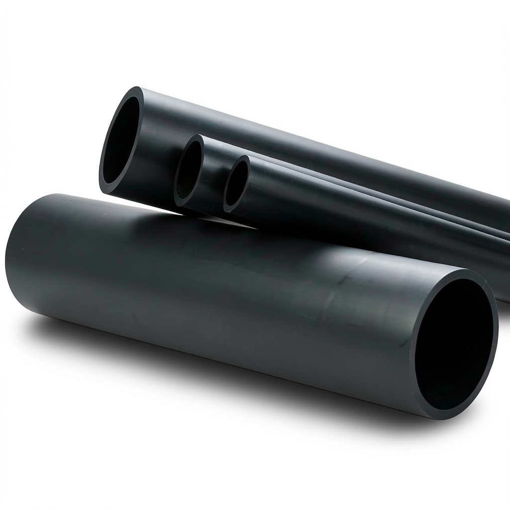 انابيب بلاستيك HDPE ضغط 3.2 بار PE 80 قطر خارجي 560 ملم سمك 17.2 مم لون اسود