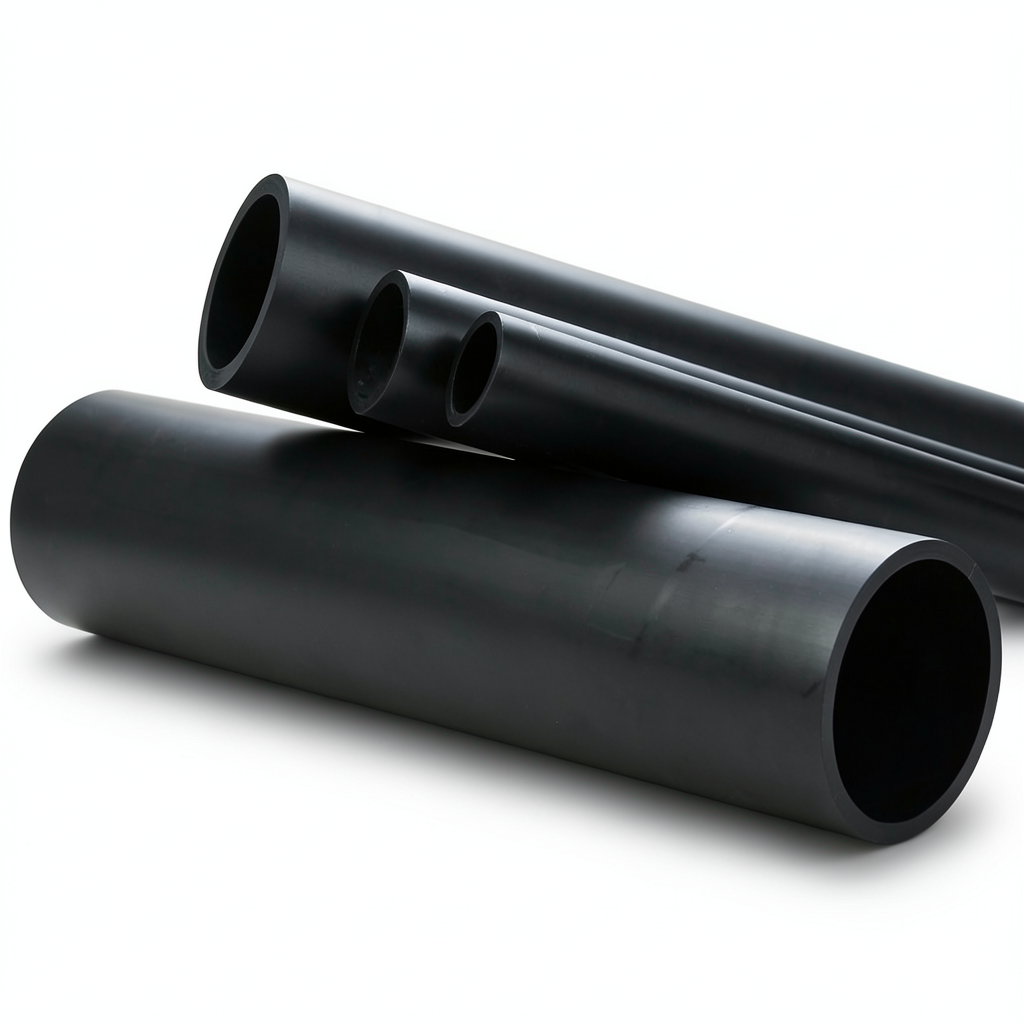 مواسير HDPE ضغط 3.2 بار PE 80 قطر خارجي 800 مم سمك 24.5 مم لون اسود