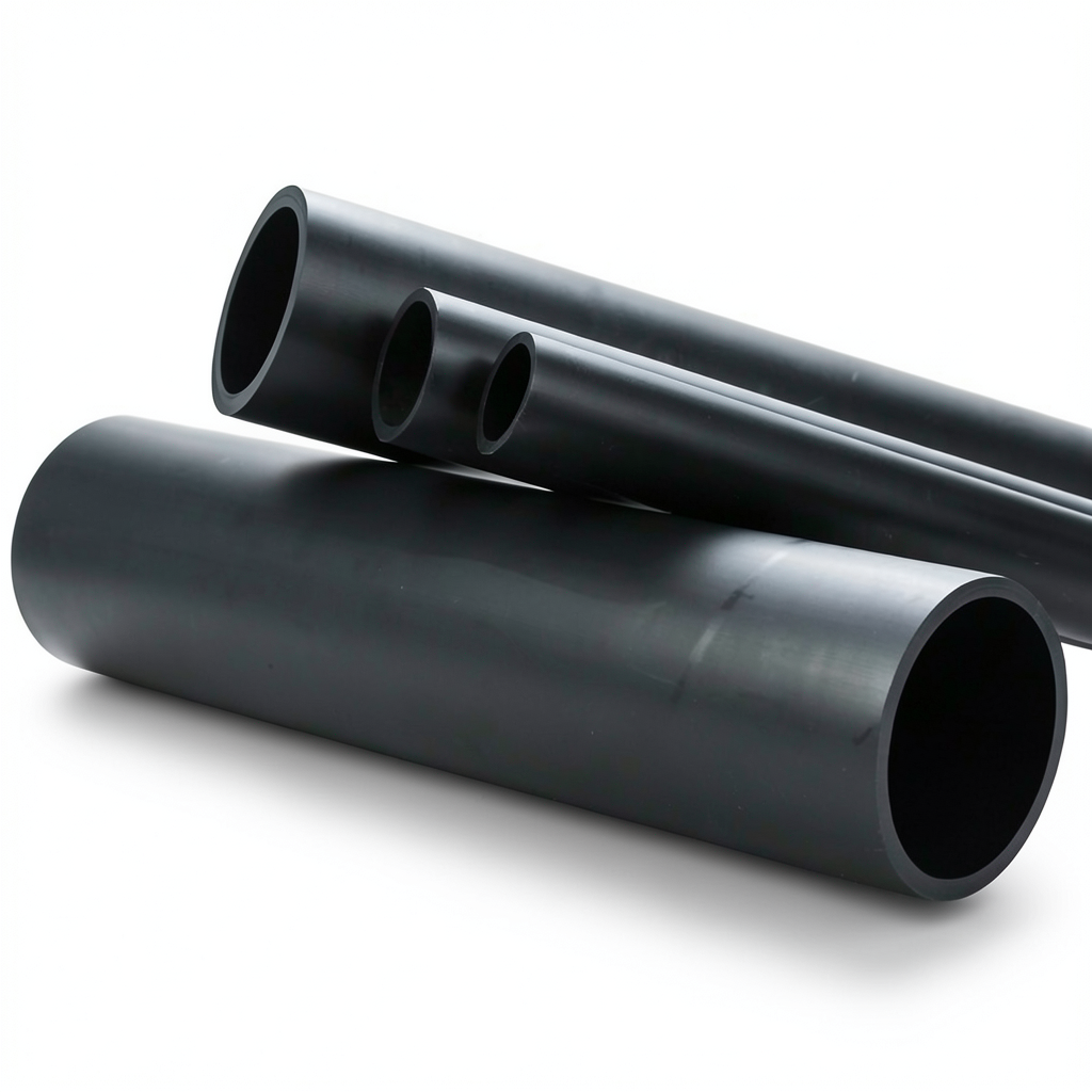 HDPE Pipe PN 10 Bar PE 80 Outside Diameter 200 mm Black