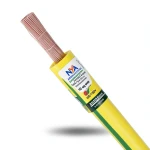 10 sq mm NYA Wire 450/750 Volts, Stranded Copper, PVC 90°C Insulation, Yellow/Green | Asharqiyah Cables Company for Industry
