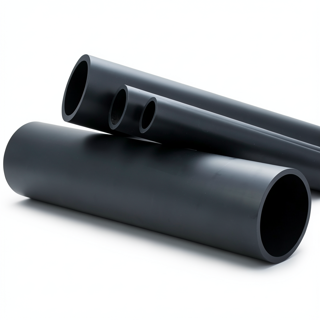 HDPE Plastic Pipe PN 10 Bar PE 80 OD 250 mm Black Color