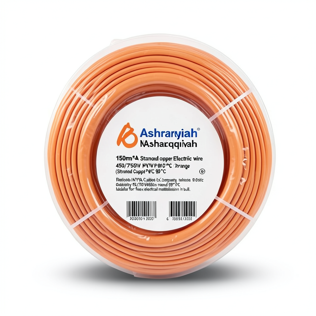 150mm² NYA Stranded Copper Electric Wire 450/750V PVC 90°C Orange | Asharqiyah Cables Company for Industry