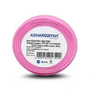 لفة سلك كهرباء 6mm 450/750V NYA، نحاس مجدول، معزول PVC 90°C، زهرى | شركة كابلات الشرقية للصناعة