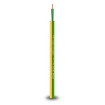 لفة سلك كهرباء مفرد 1.5mm 600/1000 فولت، موصل نحاس شعر عزل PVC أصفر/أخضر | شركة الفنار