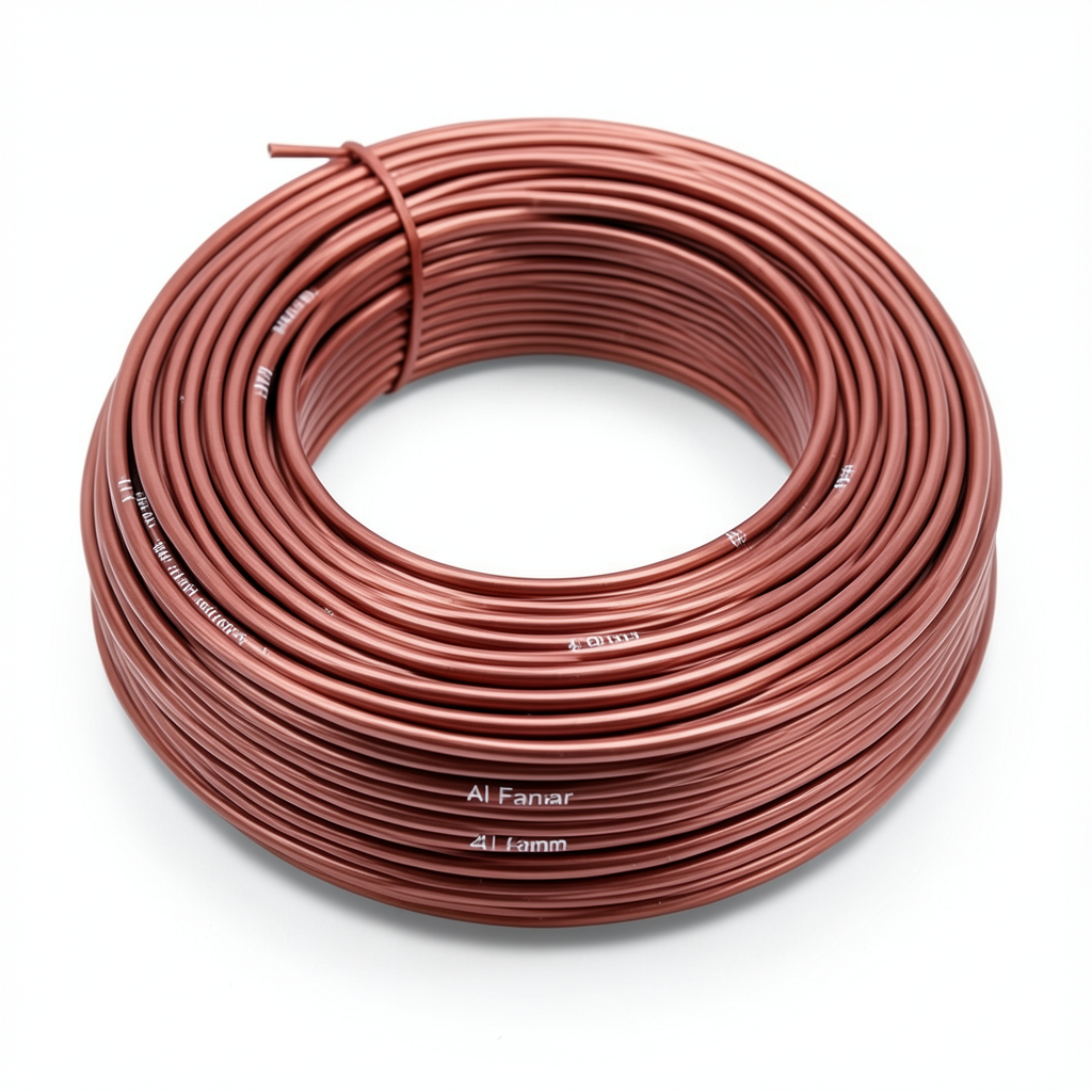 لفة سلك نحاس مرن مطلي بالقصدير عزل PVC، مقاس 4mm، 600/1000V، لون أحمر | شركة الفنار