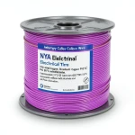 لفة سلك كهرباء 6 مم NYA 450/750 فولت، نحاس مجدول، معزول PVC 90°C، بنفسجي | شركة كابلات الشرقية للصناعة