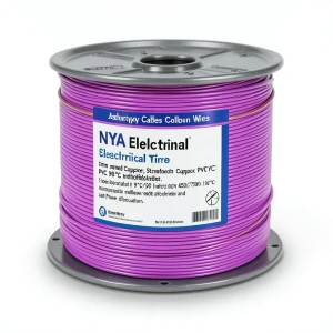 لفة سلك كهرباء 6 مم NYA 450/750 فولت، نحاس مجدول، معزول PVC 90°C، بنفسجي | شركة كابلات الشرقية للصناعة