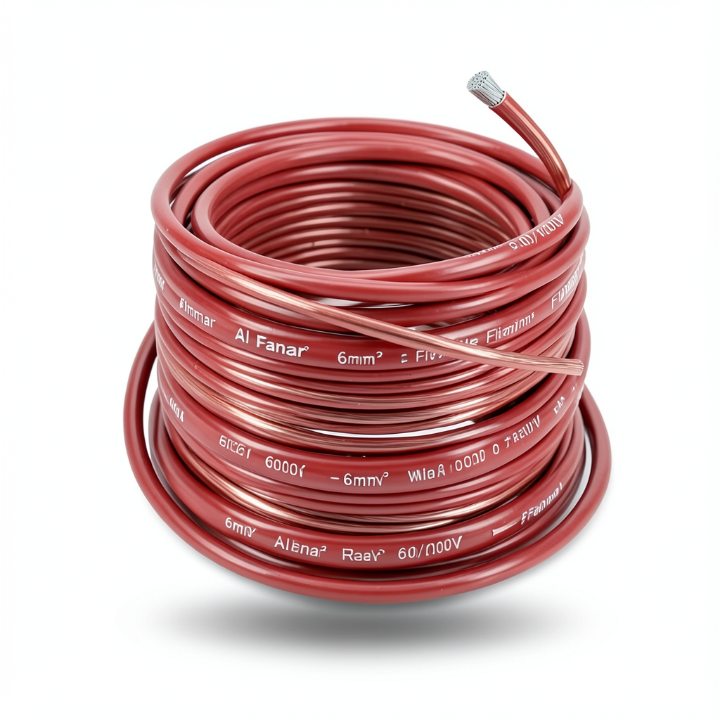 Insulated Flexible Tinned Copper Electrical Wire 6mm², 600/1000V, Red | Al Fanar