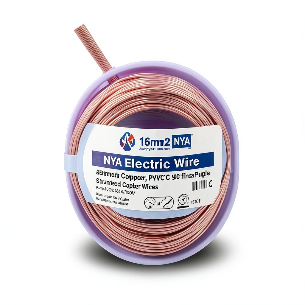 سلك كهرباء 16 مم2 NYA 450/750 فولت، نحاس مجدول، معزول PVC 90°C، بنفسجي | شركة كابلات الشرقية للصناعة