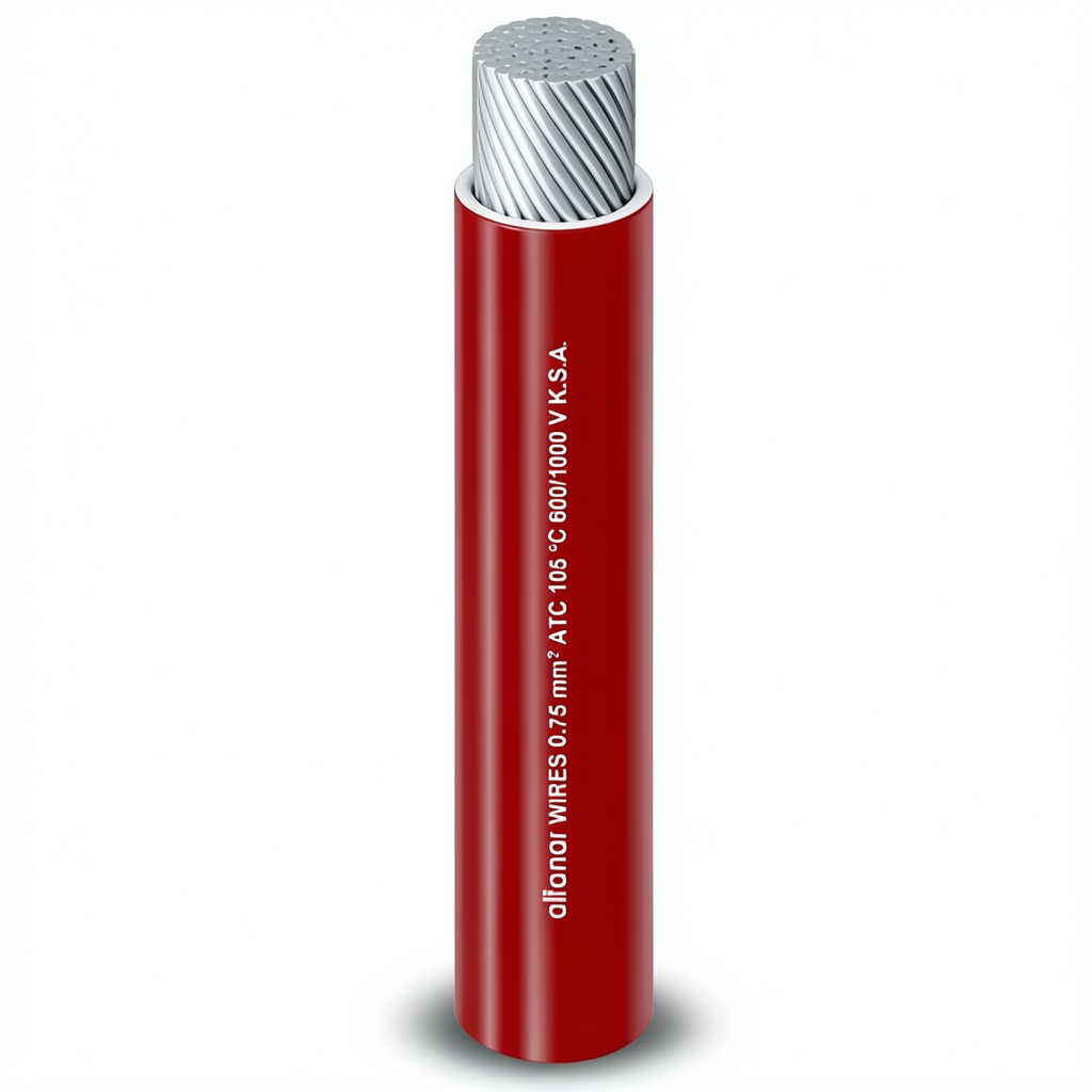 PVC Insulated Flexible Tinned Copper Wire 16mm², 600/1000V, Red | Al Fanar